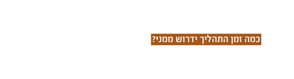 כמה זמן התהליך ידרוש ממני