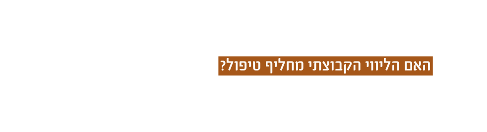 האם הליווי הקבוצתי מחליף טיפול